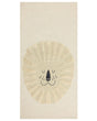 Kids Area Rug Beige 80 x 150 cm Cotton Animal Lion Pattern Handwoven Floor Playmat Beliani