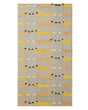 Area Rug Grey Cotton Polyester 80 x 150 cm Fox Print Low Pile Runner for Children Playroom  Beliani