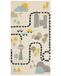 Area Rug Multicolour Cotton Polyester 80 x 150 cm City Motif Low Pile Runner for Children Playroom  Beliani