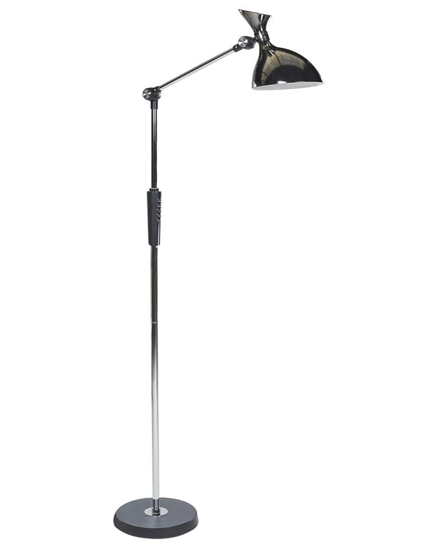 Floor LED Lamp Silver Synthetic Material 169 cm Height Dimming CCT Modern Lighting Home Office Beliani