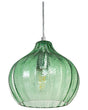 Pendant Lamp Green Glass Shade Retro Lighting Hanging Light Beliani