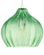 Pendant Lamp Green Glass Shade Retro Lighting Hanging Light Beliani