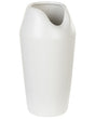 Decorative Table Vase White Matt Stoneware 33 cm Glam Design Home Accessory Beliani