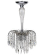 Chandelier Silver Transparent Glass Crystals Metal 3 Light Vintage Retro Pendant Lamp Living Room Light Beliani
