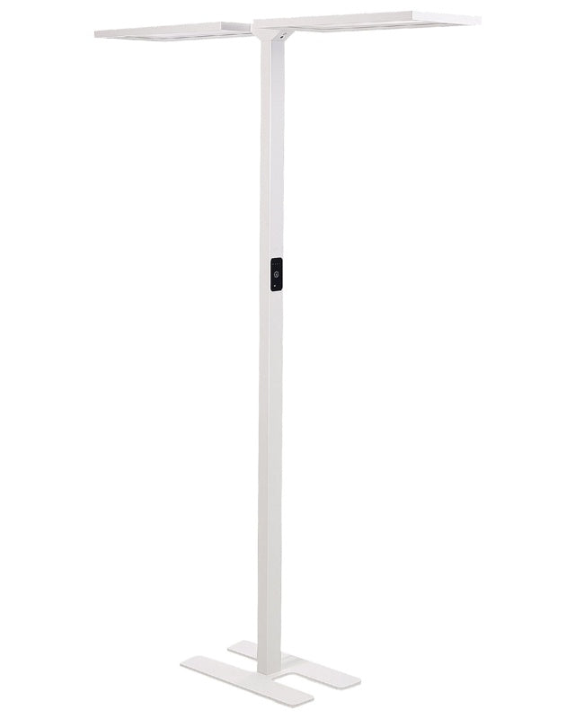 Floor LED Lamp White Aluminium 196 cm Height Touch Switch Dimming Motion Sensor Modern 2-Point Lighting Home Office Beliani