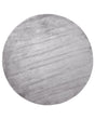 Rug Light Grey Viscose Round 140 cm Hand Tufted Low Pile Modern Beliani