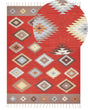 Kilim Area Rug Multicolour Cotton 160 x 230 cm Low Pile Geometric Pattern Rectangular Traditional Beliani