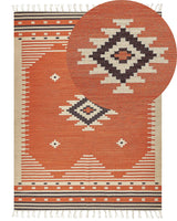 Kilim Area Rug Multicolour Cotton 160 x 230 cm Reversible Geometric Pattern with Tassels Rectangular Traditional Beliani