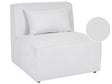 1-Seat Section Off White Corduroy Jumbo Cord Sofa Module Modern Single-Seat Beliani