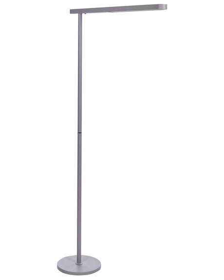 Floor LED Lamp Silver Aluminium 186 cm Height Switch Modern Industrial Lighting Home Office Beliani