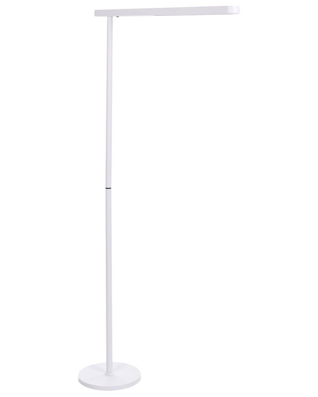 Floor LED Lamp White Aluminium 186 cm Height Switch Modern Industrial Lighting Home Office Beliani