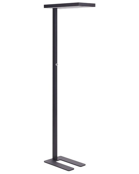 Floor LED Lamp Black Aluminium 197 cm Height Knob Switch Dimming Modern Industrial Lighting Home Office Beliani