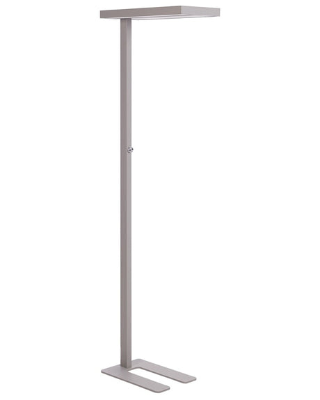 Floor LED Lamp Silver Aluminium 197 cm Height Knob Switch Dimming Modern Industrial Lighting Home Office Beliani