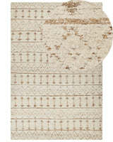 Modern Area Rug Beige 200 x 300 cm Rectangular Handwoven Reversible Low Pile Modern Living Room Bedroom Beliani