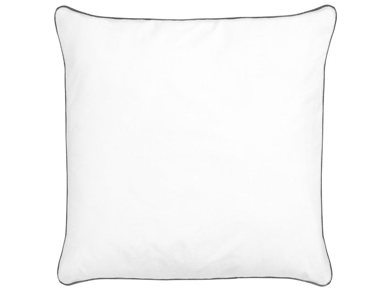 Bed Pillow White Japara Cotton 80 x 80 cm Polyester Filling High Profile Satin Piping Soft Beliani