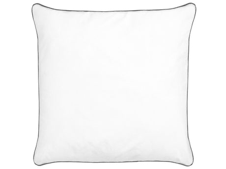 Bed Pillow White Japara Cotton 80 x 80 cm Polyester Filling High Profile Satin Piping Soft Beliani