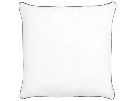 Bed Pillow White Japara Cotton 80 x 80 cm Polyester Filling High Profile Satin Piping Soft Beliani