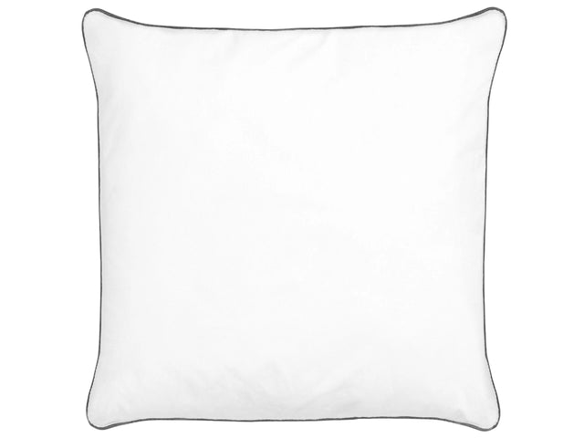 Bed Pillow White Japara Cotton 80 x 80 cm Polyester Filling High Profile Satin Piping Soft Beliani