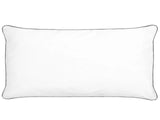 Bed Pillow White Japara Cotton 40 x 80 cm Polyester Filling High Profile Satin Piping Soft Beliani