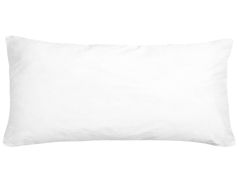 Bed Pillow White Microfibre Cover Polyester Filling 40 x 80 cm Low Profile Soft Beliani