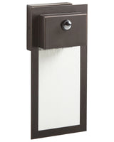 Outdoor LED Wall Light Lamp Black Sconce Metal Iron Glass Matte with Motion Sensor Modern Design Patio Garden Beliani
