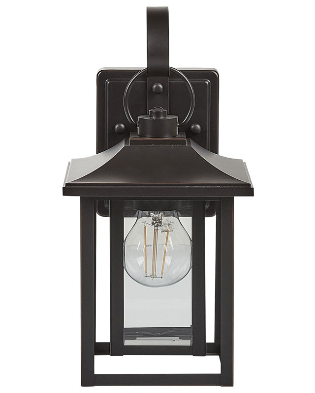 Outdoor Wall Light Lamp Black Iron Glass 34 cm External Retro Design Beliani