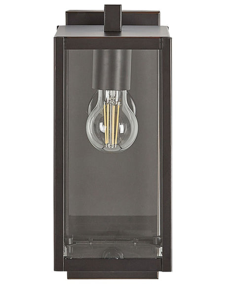 Outdoor Wall Light Lamp Black Iron Glass 33 cm with Motion Sensor External Retro Design Beliani