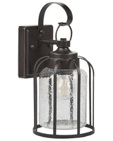 Outdoor Wall Light Lamp Black Iron Glass 36 cm External Retro Design Beliani