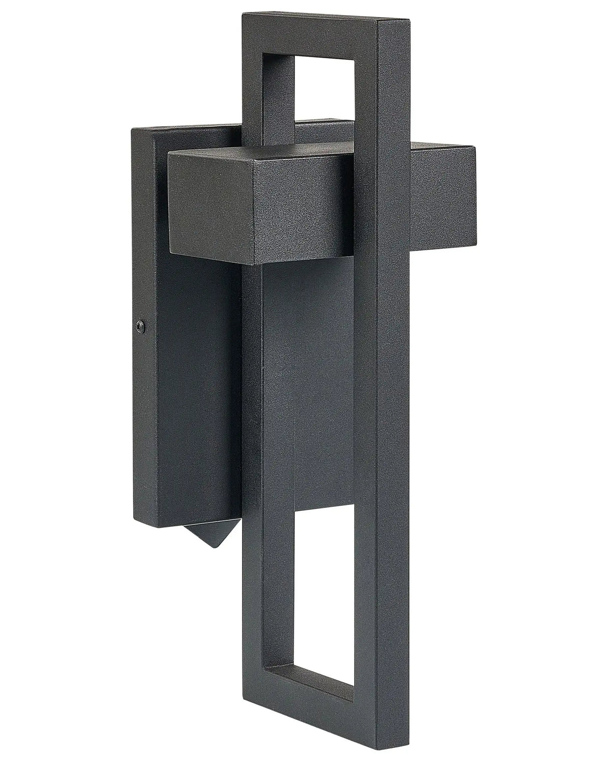 Outdoor Wall LED Light Lamp Black Iron Glass 35 cm External Modern Design Garden Patio Beliani