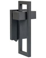 Outdoor Wall LED Light Lamp Black Iron Glass 35 cm External Modern Design Garden Patio Beliani