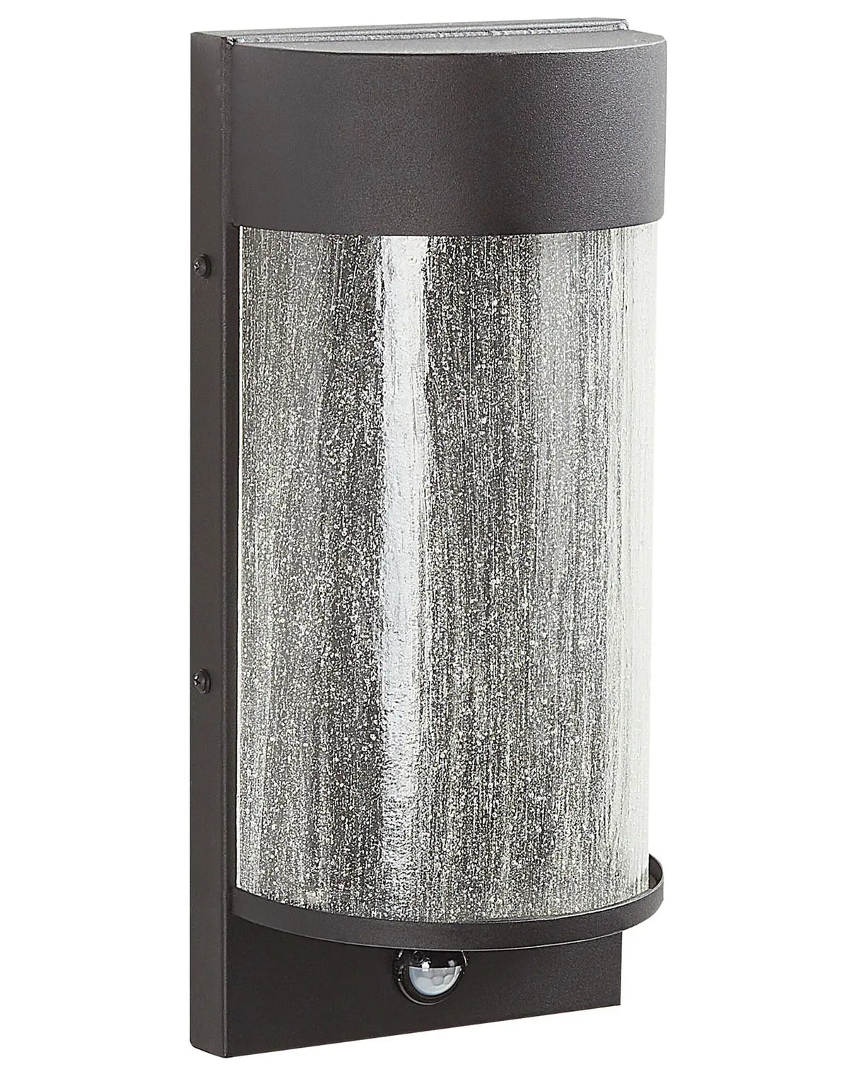 Outdoor LED Wall Light Lamp Black Sconce Metal Iron Glass Matte with Motion Sensor Modern Design Patio Garden Beliani