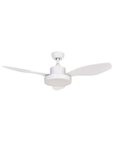 Ceiling Fan with Light Ventilator White Synthetic Material Remote Control 6 Speed Options 3 Light Temperature Traditional Living Room Bedroom Beliani