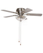 Ceiling Fan with Light Ventilator Silver with Light Wood Pull Switch 3 Speed Options Metal Plywood Traditional Living Room Bedroom Beliani