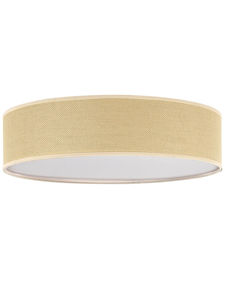 Ceiling Lamp Natural Paper  60 cm Flush Mount Light Lighting Wicker Boho Modern Living Room Bedroom Beliani