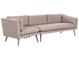 Outdoor Sofa Beige Polyester Upholstery 3 Seater Garden Couch Left Hand UV Water Resistant Modern Design Living Room Beliani
