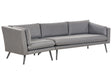 Outdoor Sofa Grey Polyester Upholstery 3 Seater Garden Couch Left Hand UV Water Resistant Modern Design Living Room Beliani