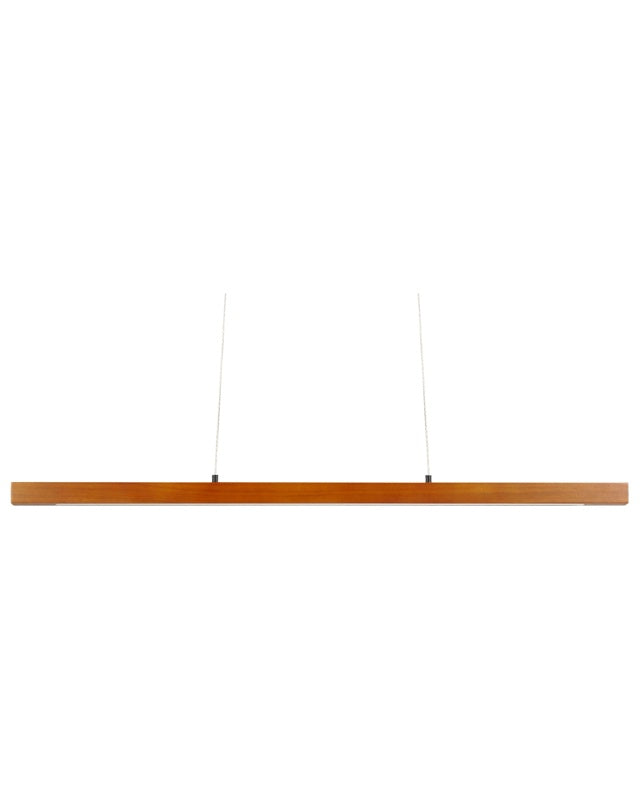 Pendant Lamp Dark Oak Wood 115 cm Integrated LED Light Hanging Retro Rustic Lighting Beliani