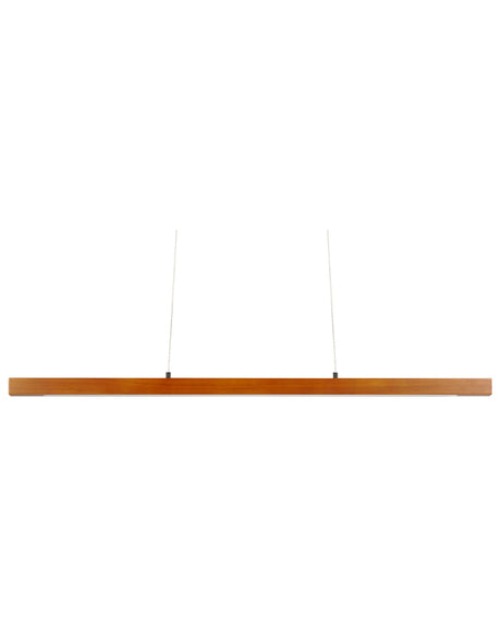 Pendant Lamp Dark Oak Wood 115 cm Integrated LED Light Hanging Retro Rustic Lighting Beliani