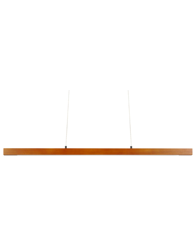 Pendant Lamp Dark Oak Wood 115 cm Integrated LED with Dimmer Light Hanging Remote Retro Rustic Lighting Beliani