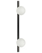 Wall Lamp 2 Lights Black White Glass Iron 85 cm Globe Shade Light Lighting Bedroom Living Room Modern Beliani