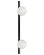 Wall Lamp 2 Lights Black White Glass Iron 85 cm Globe Shade Light Lighting Bedroom Living Room Modern Beliani