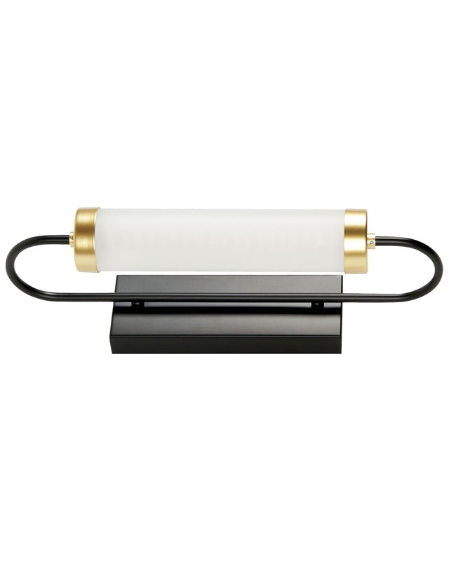 Wall LED Lamp Black and Gold Metal Shade LED Warm White Decorative Accent Lighting Beliani