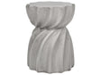 Accent Side Table Grey MgO Fiberglass  35 cm Round Top Hourglass Shape UV Stain Rust Water Wind Resistant Modern Outdoor Living Room Beliani