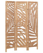 Room Divider Natural Paulownia Wood MDF 3 Panels Folding Decorative Screen Partition Living Room Bedroom Modern Design Beliani