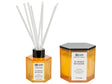 Set of Scented Candle and Fragrance Stick Diffuser Pink 100% Soy Wax Cotton Wick Glass Fruity Summer Meadow Beliani