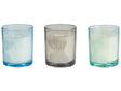 Set of 3 Scented Candles Multicolour 100% Soy Wax Cotton Wick Glass Natural Fresh Fragrance Bergamot/Wind of Sea/Sage Sea Salt  Beliani