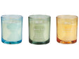 Set of 3 Scented Candles Multicolour 100% Soy Wax Cotton Wick Glass Fresh Fragrance Ocean/White Tea/Summer Meadow Beliani