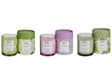 Set of 3 Scented Candles Multicolour 100% Soy Wax Cotton Wick Glass Floral Oriental Herb Fragrance White Tea/Lavender/Jasmine Beliani