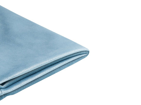 Bed Frame Cover Light Blue Velvet for Bed 90 x 200 cm Removable Washable Beliani