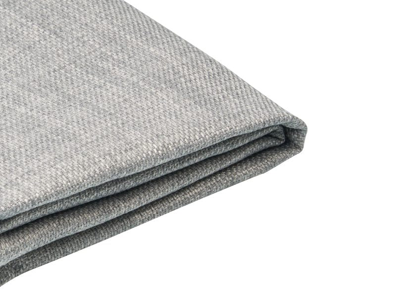 Bed Frame Cover Light Grey Fabric for Bed 90 x 200 cm Removable Washable Beliani